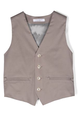 gilet in cotone grigio PAOLO PECORA KIDS | PP3555TORTO